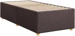 vidaXL Κρεβάτι Boxspring με Στρώμα Σκούρο Καφέ 90x190 εκ. Υφασμάτινο