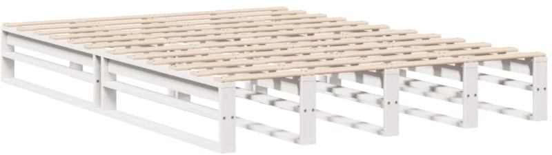 vidaXL Σκελετός Κρεβ. Χωρίς Στρώμα Λευκό 120x200 εκ Μασίφ Πεύκο