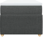 vidaXL Κρεβάτι Boxspring με Στρώμα Σκούρο Γκρι 90x190 εκ. Υφασμάτινο