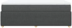 vidaXL Κρεβάτι Boxspring με Στρώμα Σκούρο Γκρι 90x190 εκ. Υφασμάτινο