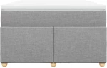 vidaXL Κρεβάτι Boxspring με Στρώμα Ανοιχτό Γκρι 120x200 εκ. Υφασμάτινο