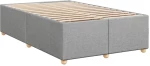 vidaXL Κρεβάτι Boxspring με Στρώμα Ανοιχτό Γκρι 120x200 εκ. Υφασμάτινο