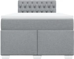 vidaXL Κρεβάτι Boxspring με Στρώμα Ανοιχτό Γκρι 120x200 εκ. Υφασμάτινο