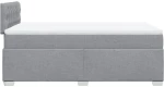 vidaXL Κρεβάτι Boxspring με Στρώμα Ανοιχτό Γκρι 120x200 εκ. Υφασμάτινο