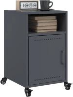 vidaXL Κομοδίνα 2 τεμ. Ανθρακί 36x39x59 εκ. από Χάλυβα