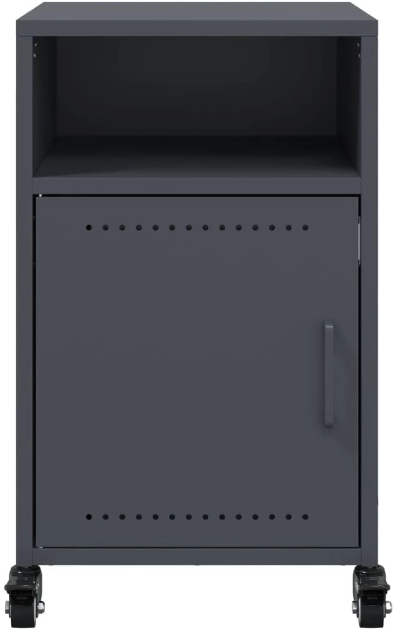 vidaXL Κομοδίνα 2 τεμ. Ανθρακί 36x39x59 εκ. από Χάλυβα
