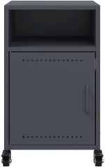 vidaXL Κομοδίνα 2 τεμ. Ανθρακί 36x39x59 εκ. από Χάλυβα