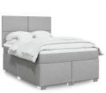 vidaXL Κρεβάτι Boxspring με Στρώμα Αν. Πράσινο 160x200εκ Υφασμάτινο