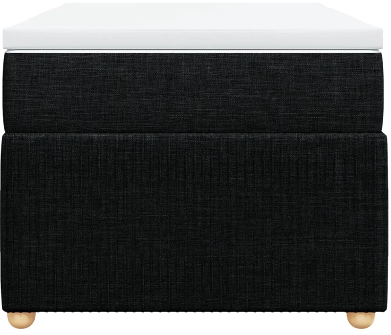 vidaXL Κρεβάτι Boxspring με Στρώμα Μαύρο 90x190 εκ.Υφασμάτινο
