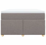 vidaXL Κρεβάτι Boxspring με Στρώμα Taupe 120x190 εκ. Υφασμάτινο