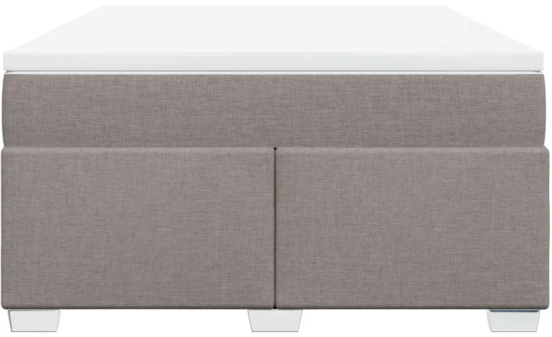 vidaXL Κρεβάτι Boxspring με Στρώμα Taupe 160x200 εκ. Υφασμάτινο