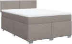 vidaXL Κρεβάτι Boxspring με Στρώμα Taupe 160x200 εκ. Υφασμάτινο
