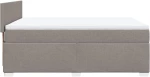 vidaXL Κρεβάτι Boxspring με Στρώμα Taupe 160x200 εκ. Υφασμάτινο