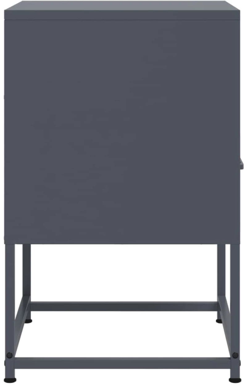 vidaXL Κομοδίνα 2 τεμ. Ανθρακί 36 x 39 x 60,5 εκ. Ατσάλινο