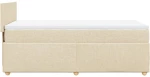 vidaXL Κρεβάτι Boxspring με Στρώμα Κρεμ 90x190 εκ.Υφασμάτινο