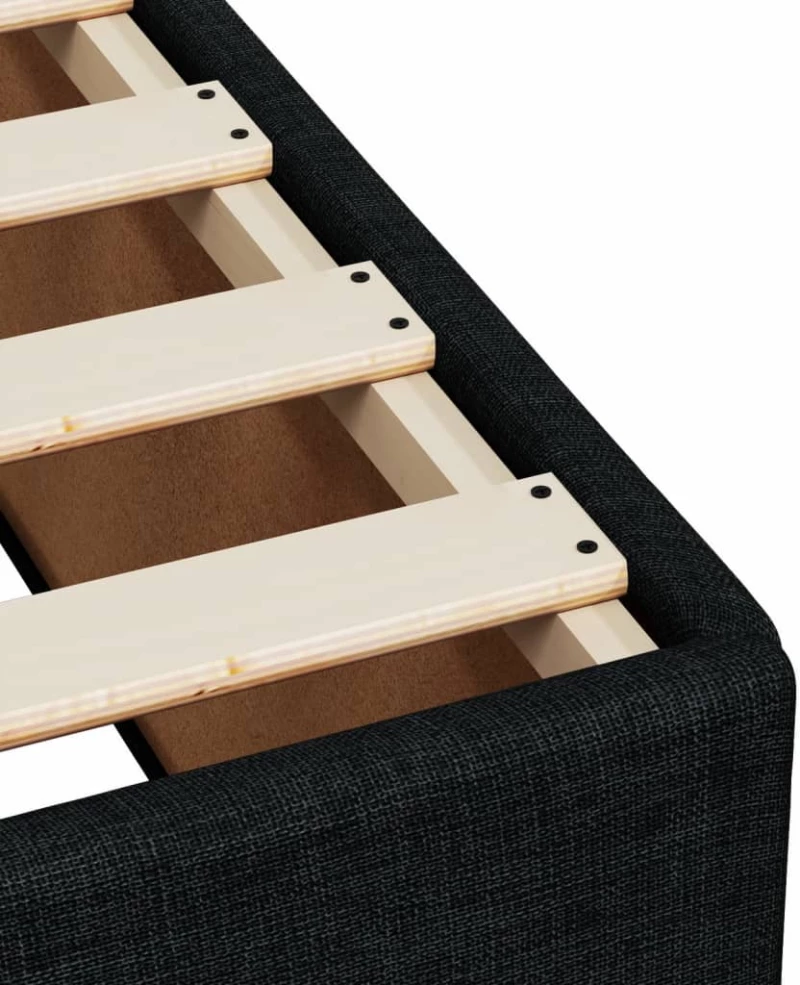 vidaXL Πλαίσιο Κρεβατιού Μαύρο 120x190 εκ. Υφασμάτινο
