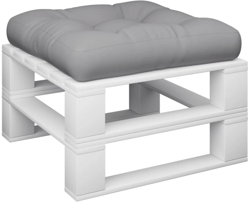 vidaXL Μαξιλάρι Παλέτας Γκρι 60 x 60 x 12 εκ. Υφασμάτινο