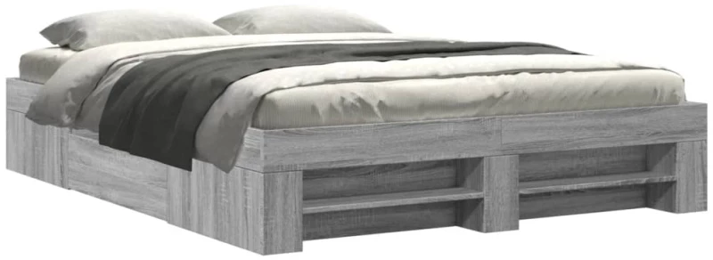 vidaXL Πλαίσιο Κρεβατιού Γκρι Sonoma 160x200 εκ. Επεξεργασμένο Ξύλο