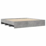 vidaXL Πλαίσιο Κρεβατιού Γκρι Σκυροδέματος 180x200 εκ. Επεξεργ. Ξύλο