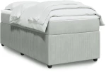 vidaXL Κρεβάτι Boxspring με Στρώμα Ανοιχτό Γκρι 80x200 εκ. Βελούδινο