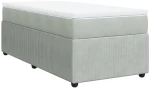 vidaXL Κρεβάτι Boxspring με Στρώμα Ανοιχτό Γκρι 80x200 εκ. Βελούδινο