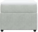 vidaXL Κρεβάτι Boxspring με Στρώμα Ανοιχτό Γκρι 80x200 εκ. Βελούδινο