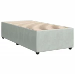 vidaXL Κρεβάτι Boxspring με Στρώμα Ανοιχτό Γκρι 80x200 εκ. Βελούδινο