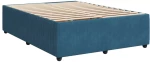 vidaXL Κρεβάτι Boxspring με Στρώμα Σκούρο Μπλε 160x200 εκ. Βελούδινο