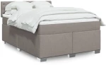 vidaXL Κρεβάτι Boxspring με Στρώμα Taupe 160x200 εκ. Υφασμάτινο