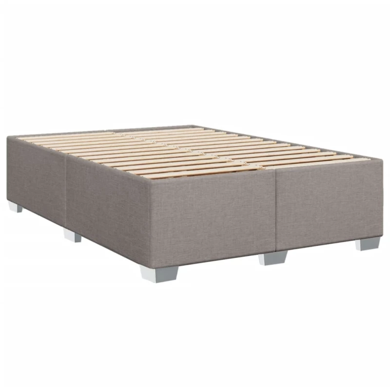 vidaXL Κρεβάτι Boxspring με Στρώμα Taupe 160x200 εκ. Υφασμάτινο