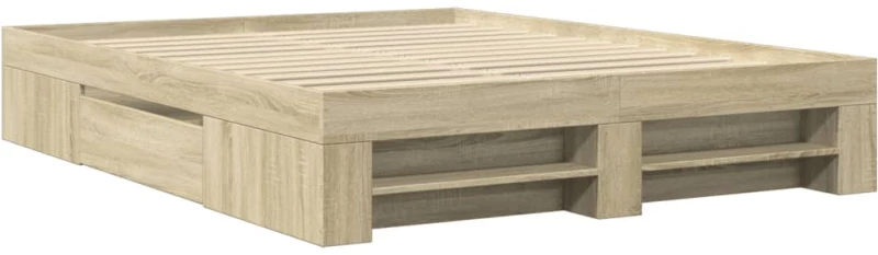 vidaXL Πλαίσιο Κρεβατιού Χωρ. Στρώμα Sonoma Δρυς 160x200 εκ. Επ. Ξύλο