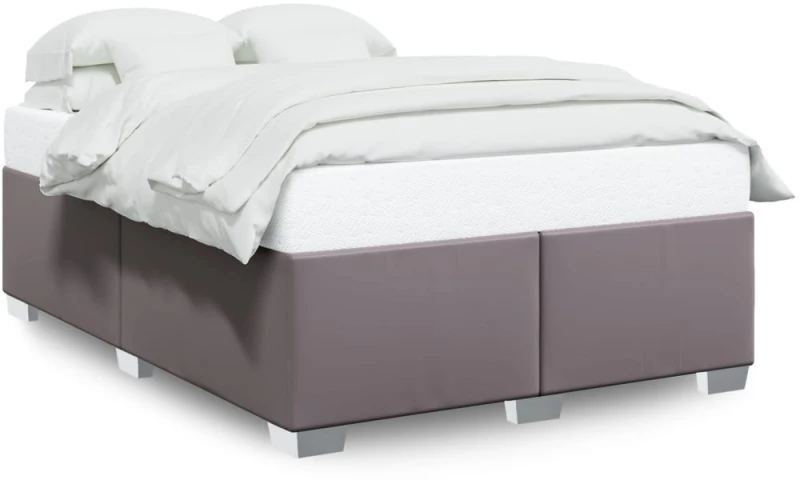 vidaXL Πλαίσιο Κρεβατιού Γκρι 160x200 εκ. από Συνθετικό Δέρμα