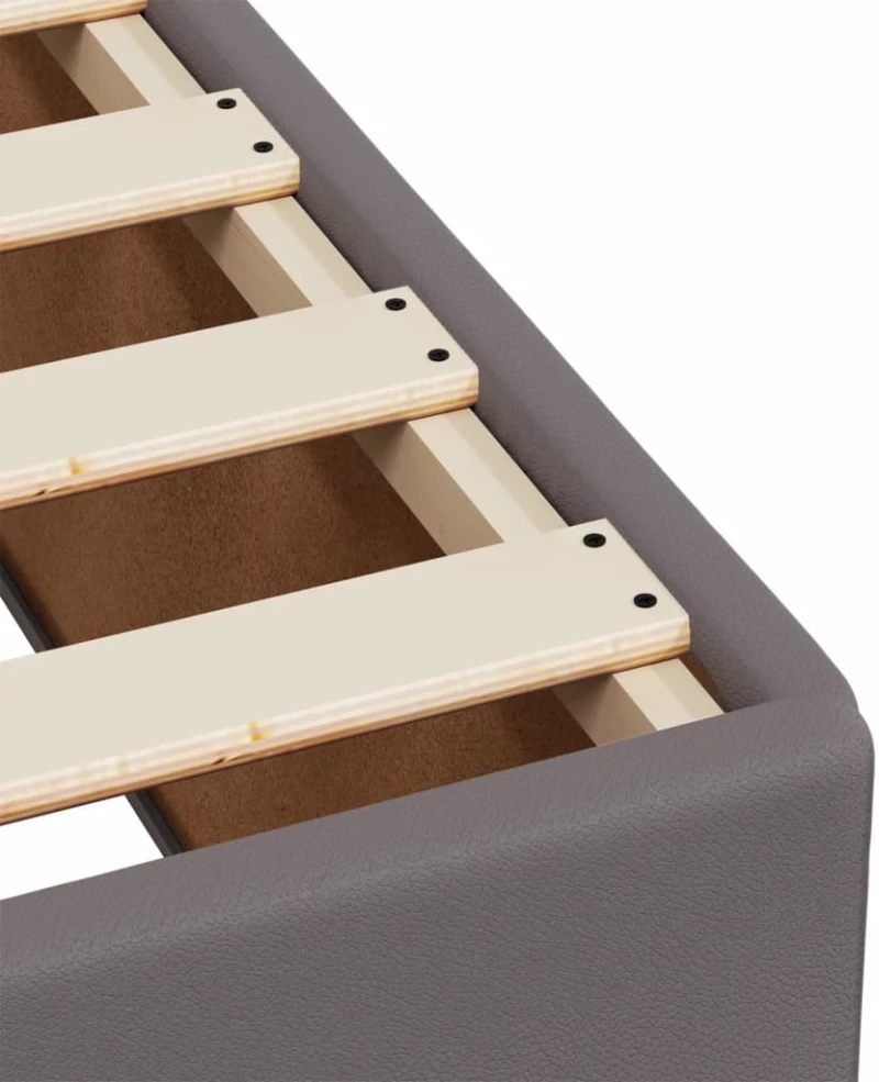 vidaXL Πλαίσιο Κρεβατιού Γκρι 160x200 εκ. από Συνθετικό Δέρμα
