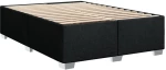 vidaXL Κρεβάτι Boxspring με Στρώμα Μαύρο 140x200 εκ. Υφασμάτινο