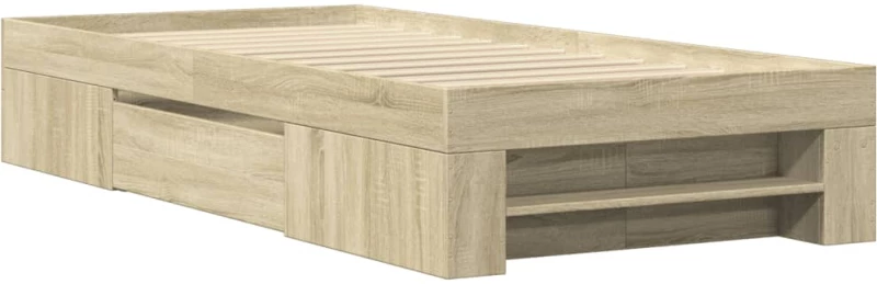vidaXL Πλαίσιο Κρεβατιού Χωρ. Στρώμα Sonoma Δρυς 100x200εκ Επ. Ξύλο
