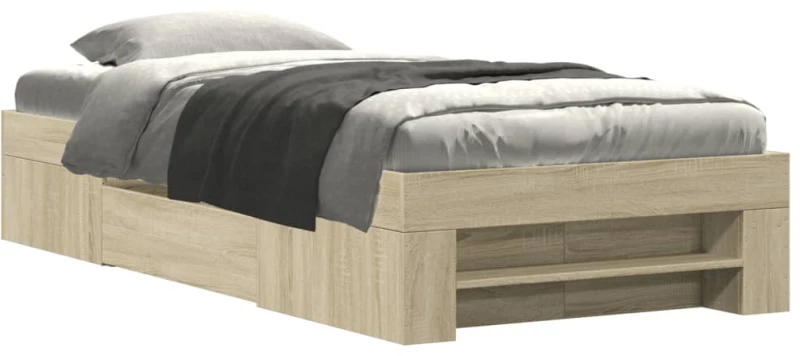 vidaXL Πλαίσιο Κρεβατιού Χωρ. Στρώμα Sonoma Δρυς 100x200εκ Επ. Ξύλο
