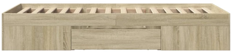 vidaXL Πλαίσιο Κρεβατιού Χωρ. Στρώμα Sonoma Δρυς 100x200εκ Επ. Ξύλο