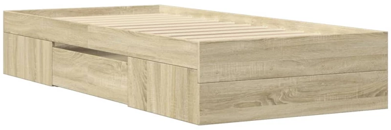 vidaXL Πλαίσιο Κρεβατιού Χωρ. Στρώμα Sonoma Δρυς 100x200εκ Επ. Ξύλο