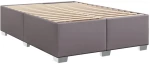 vidaXL Κρεβάτι Boxspring με Στρώμα Γκρι 160x200εκ. από Συνθετικό Δέρμα