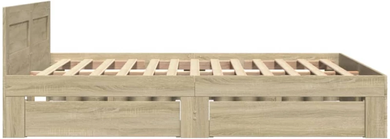 vidaXL Πλαίσιο Κρεβατιού με Κεφαλάρι Sonoma Δρυς 140x200εκ. Επεξ. Ξύλο
