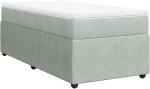 vidaXL Κρεβάτι Boxspring με Στρώμα Ανοιχτό Γκρι 100x200 εκ. Βελούδινο
