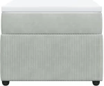 vidaXL Κρεβάτι Boxspring με Στρώμα Ανοιχτό Γκρι 100x200 εκ. Βελούδινο
