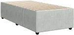 vidaXL Κρεβάτι Boxspring με Στρώμα Ανοιχτό Γκρι 100x200 εκ. Βελούδινο