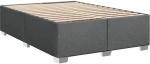 vidaXL Κρεβάτι Boxspring με Στρώμα Σκούρο Γκρι 140x200 εκ Υφασμάτινο