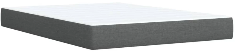 vidaXL Κρεβάτι Boxspring με Στρώμα Σκούρο Γκρι 140x200 εκ Υφασμάτινο