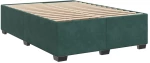 vidaXL Κρεβάτι Boxspring με Στρώμα Σκούρο Πράσινο 140x200εκ. Βελούδινο