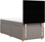 vidaXL Κρεβάτι Boxspring με Στρώμα Taupe 80x200 εκ. Υφασμάτινο
