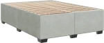 vidaXL Κρεβάτι Boxspring με Στρώμα Ανοιχτό Γκρι 160x200 εκ. Βελούδινο