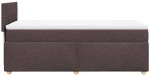 vidaXL Κρεβάτι Boxspring με Στρώμα Σκούρο Καφέ 100x200 εκ. Υφασμάτινο