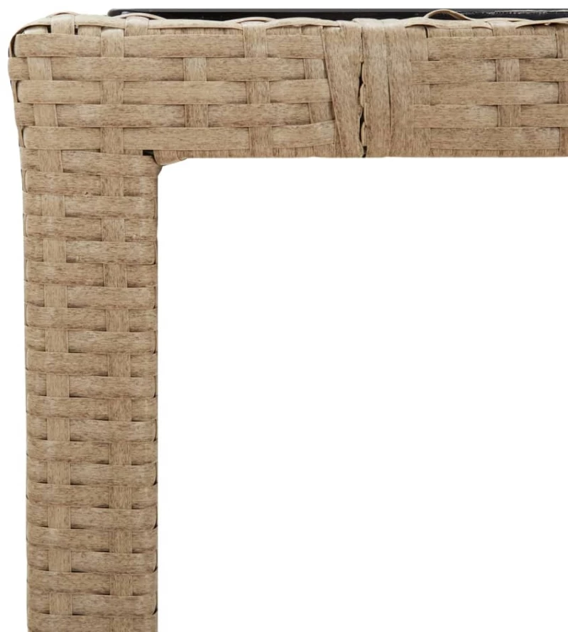 vidaXL Σετ Επίπλων Bistro Κήπου 5 τεμ. Μπεζ Συνθετ. Ρατάν με Μαξιλάρια